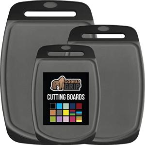 GORILLA GRIP BPA-Free Reversible Cutting Board Set