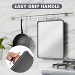 Kikcoin Double Sided Stainless Steel Chopping Board