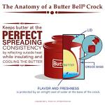 Butter Bell Crock - Spreadable Butter Keeper, Cow Pattern