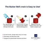 Butter Bell Crock - Spreadable Butter Keeper, Cow Pattern