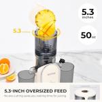 SUSTEAS Slow Masticating Juice Maker with 5.3" Chute