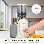SUSTEAS Slow Masticating Juice Maker with 5.3" Chute