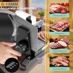 FSUON Electric Meat Slicer with Adjustable Thickness