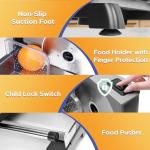 FSUON Electric Meat Slicer with Adjustable Thickness
