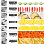 VEKAYA Stainless Steel Mandoline Slicer with Safety Gloves