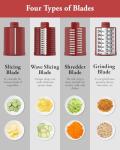 Electric Cheese Grater and Vegetable Slicer with Blades