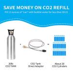 GURUDAR CO2 Tank Direct Adapter with 60in Hose