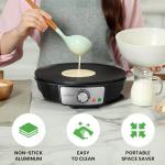 Nutrichef 12-Inch Electric Crepe Maker & Griddle