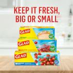 Glad Zipper Quart Freezer Bags, 50 Count