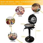 Techwood 1600W Portable Electric Grill Black