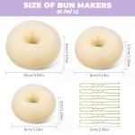 3-Piece Donut Bun Maker Set with 20 Bobby Pins