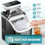 Portable Ice Cube Maker with External Water Tank