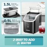 Portable Ice Cube Maker with External Water Tank