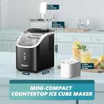 Portable Ice Cube Maker with External Water Tank