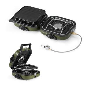 Naturehike Portable 2 Burner Camp Stove with Griddle