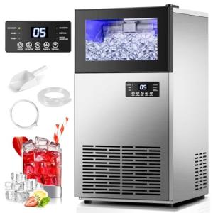 130 LBS Commercial Ice Maker with Self-Cleaning
