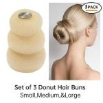 3-Piece Donut Bun Maker Set with 20 Bobby Pins