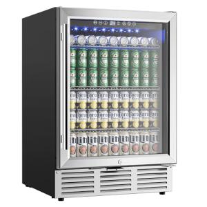 EUHOMY 24-Inch Built-In Beverage Cooler Fridge