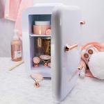 Compact White Mini Fridge for Makeup & Skincare