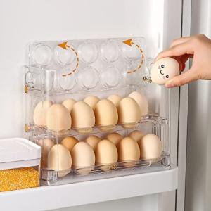 Clear Acrylic Flippable Egg Holder for Refrigerator