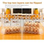 Clear Acrylic Flippable Egg Holder for Refrigerator