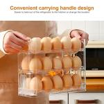 Clear Acrylic Flippable Egg Holder for Refrigerator