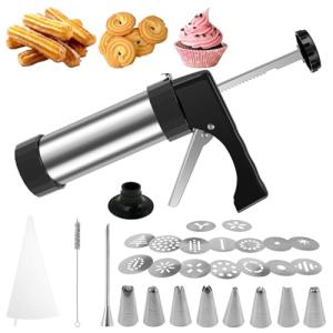 Stainless Steel Churro Maker with Cookie Press Kit