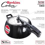 Hawkins Contura 5L Black Pressure Cooker