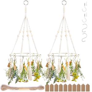 Herb Drying Rack Set with Hooks and Twine