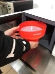 Red Collapsible Silicone Microwave Popcorn Popper