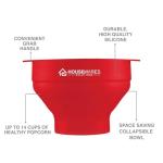 Red Collapsible Silicone Microwave Popcorn Popper