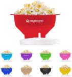Red Collapsible Silicone Microwave Popcorn Popper