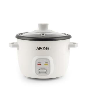 Aroma 4-Cup Rice and Grain Cooker, White