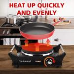 Techwood 1500W Portable Electric Single Burner