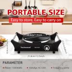 Techwood 1500W Portable Electric Single Burner