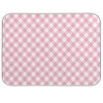 Pink Gingham Dish Drying Mat, Eco-Friendly, Heat Resistant