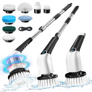 Cordless Electric Spin Scrubber with 8 Brush Heads