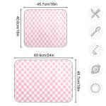 Pink Gingham Dish Drying Mat, Eco-Friendly, Heat Resistant