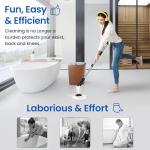Cordless Electric Spin Scrubber with 8 Brush Heads