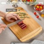 Organic Bamboo Cutting Board with Juice Groove