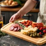 Organic Bamboo Cutting Board with Juice Groove