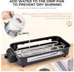 Pukomc 2-in-1 Electric Indoor Grill with Removable Plate