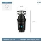 Moen Prep Series PRO Compact Garbage Disposal GXP50C