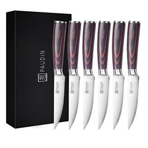 PAUDIN Set of 6 High Carbon Steak Knives