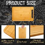 Bamboo Cutting Boards Set with Handles - 10 Pcs