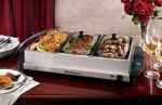 Elite Gourmet Triple Buffet Server and Food Warmer