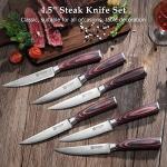 PAUDIN Set of 6 High Carbon Steak Knives