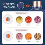 Bear Electric Food Processor with 2 Glass Bowls
