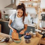 Bear Electric Food Processor with 2 Glass Bowls