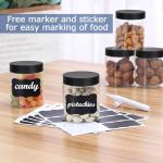 36PCS 8OZ Plastic Jars with Lids and Labels
